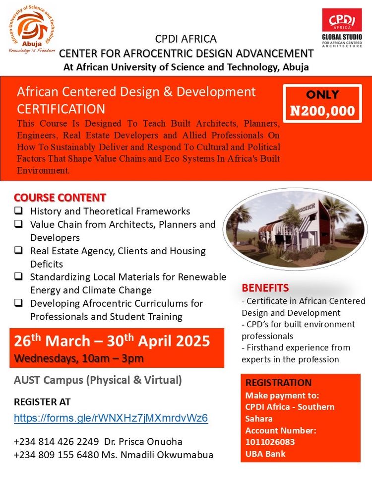 CPDI Africa, AUST Partner in Afrocentric Design Certification Course