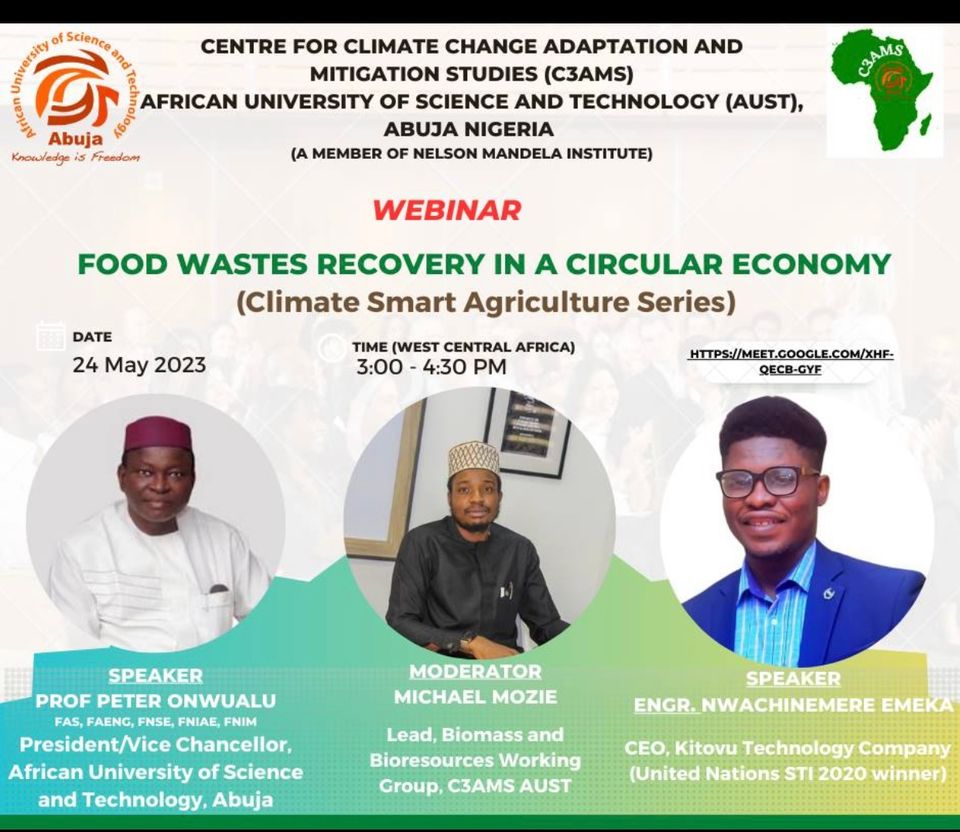 C3AMS HOLDS A WEBINAR ON FOOD WASTES RECOVERY IN A CIRCULAR  ECONOMY