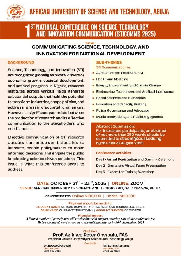 AUST  Hosts 1st National Conference on Science, Technology, and Innovation Communication